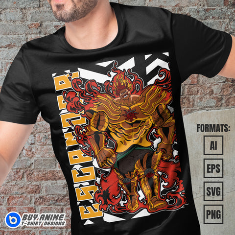 Premium Escanor The Seven Deadly Sins Anime Vector T-shirt Design Template #2