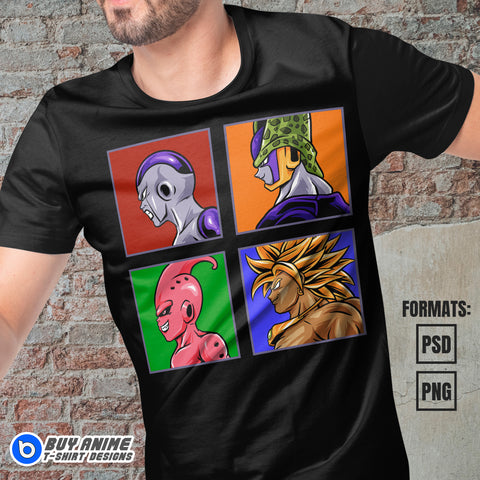 Premium Dragon Ball Anime Vector T-shirt Design Template #3