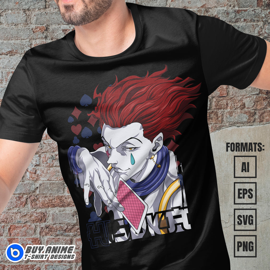 Premium Hisoka Hunter x Hunter Anime Vector T-shirt Design Template #7