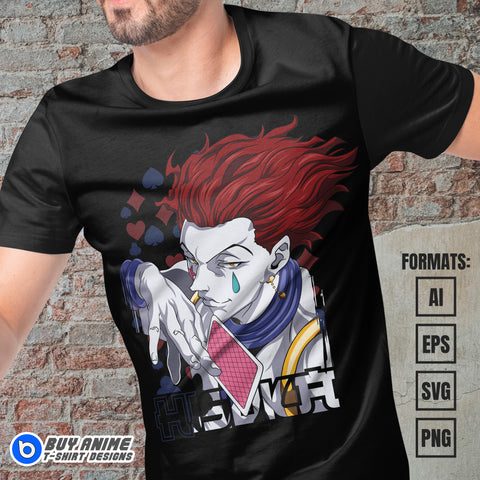 Premium Hisoka Hunter x Hunter Anime Vector T-shirt Design Template #7