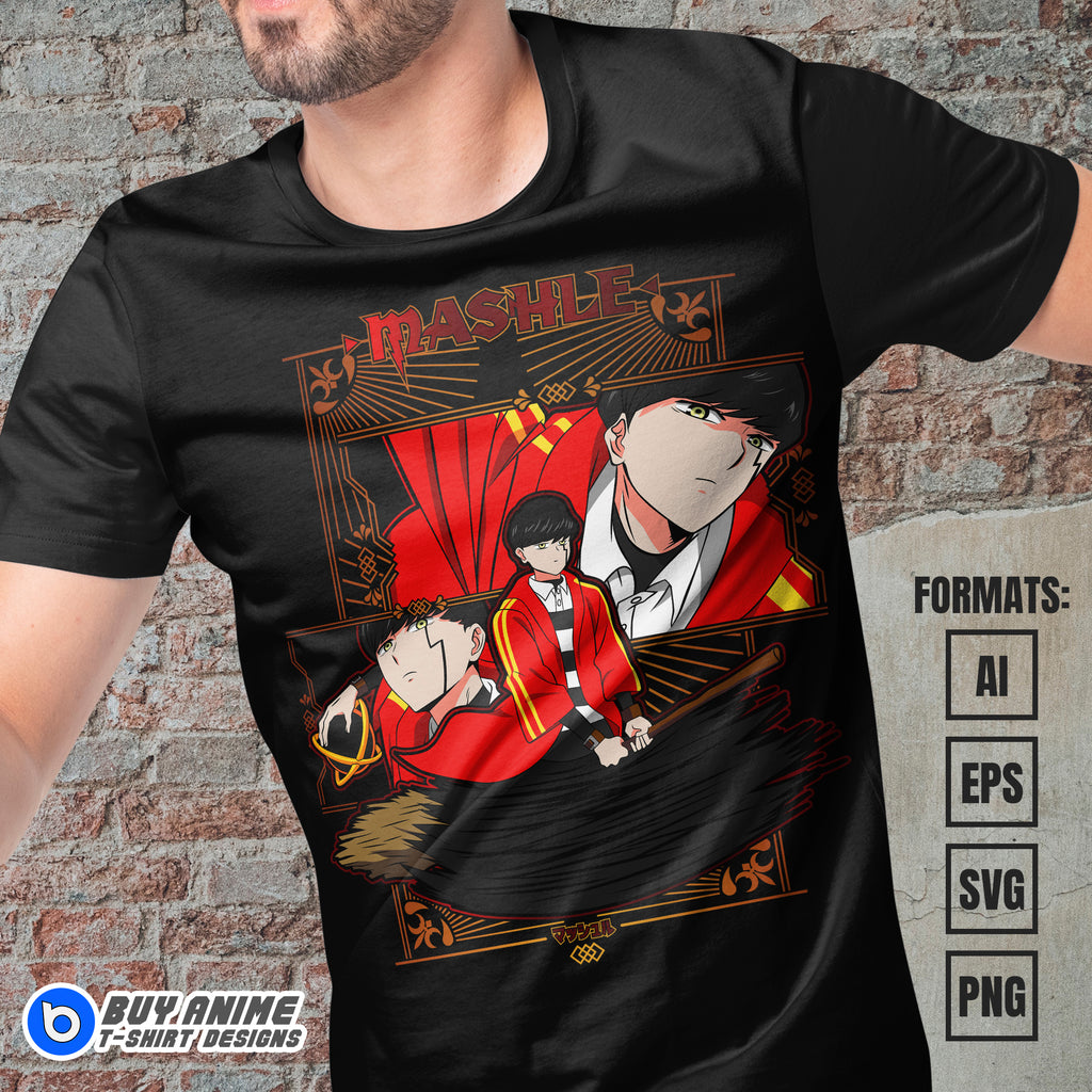 Premium Mashle Magic and Muscles Anime Vector T-shirt Design Template #9