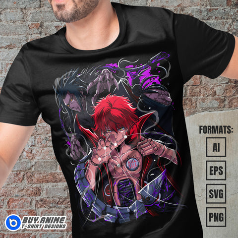  Premium Sasori Naruto Anime Vector T-shirt Design Template #2