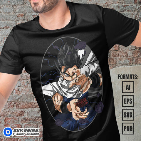 Premium Gohan Dragon Ball Anime Vector T-shirt Design Template #3
