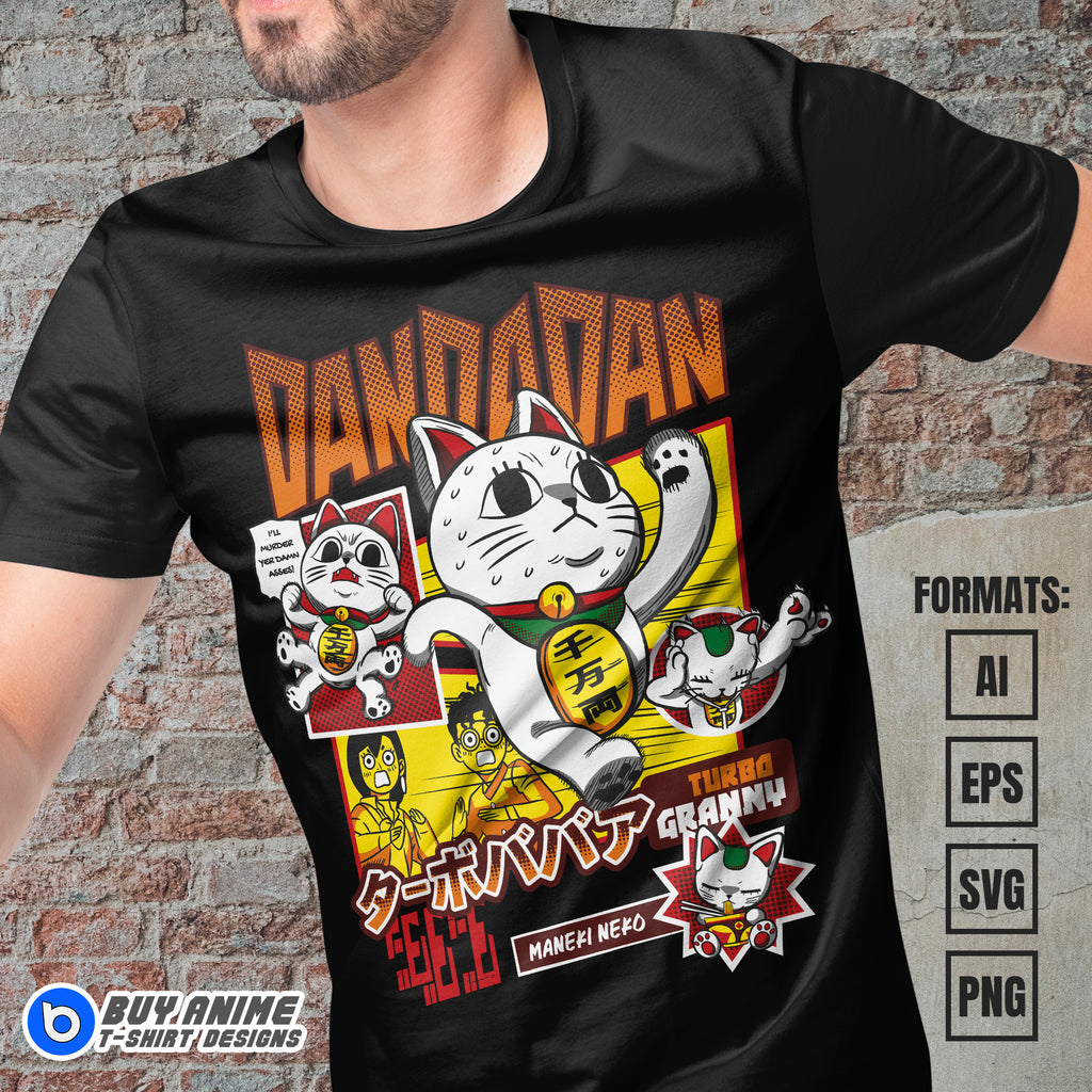Premium Turbo Granny Dandadan Anime Vector T-shirt Design Template #3