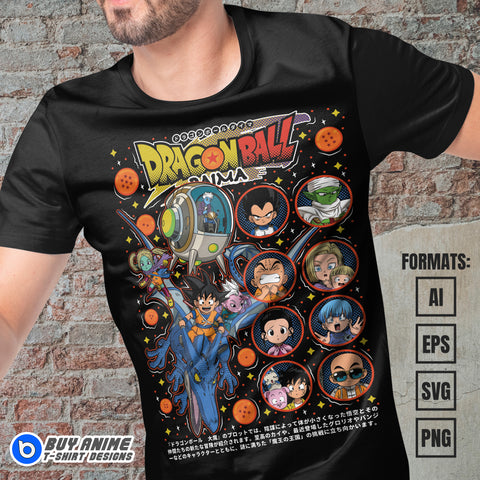 Premium Dragon Ball Daima Anime Vector T-shirt Design Template #4