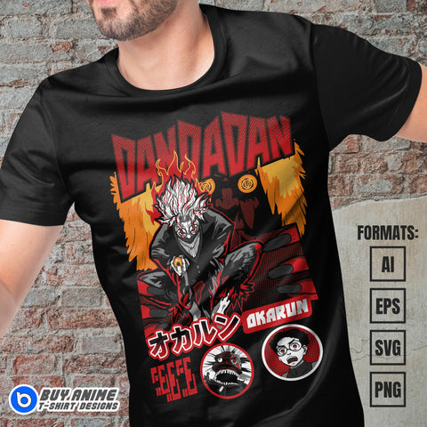 Premium Dandadan Anime Vector T-shirt Design Template #12