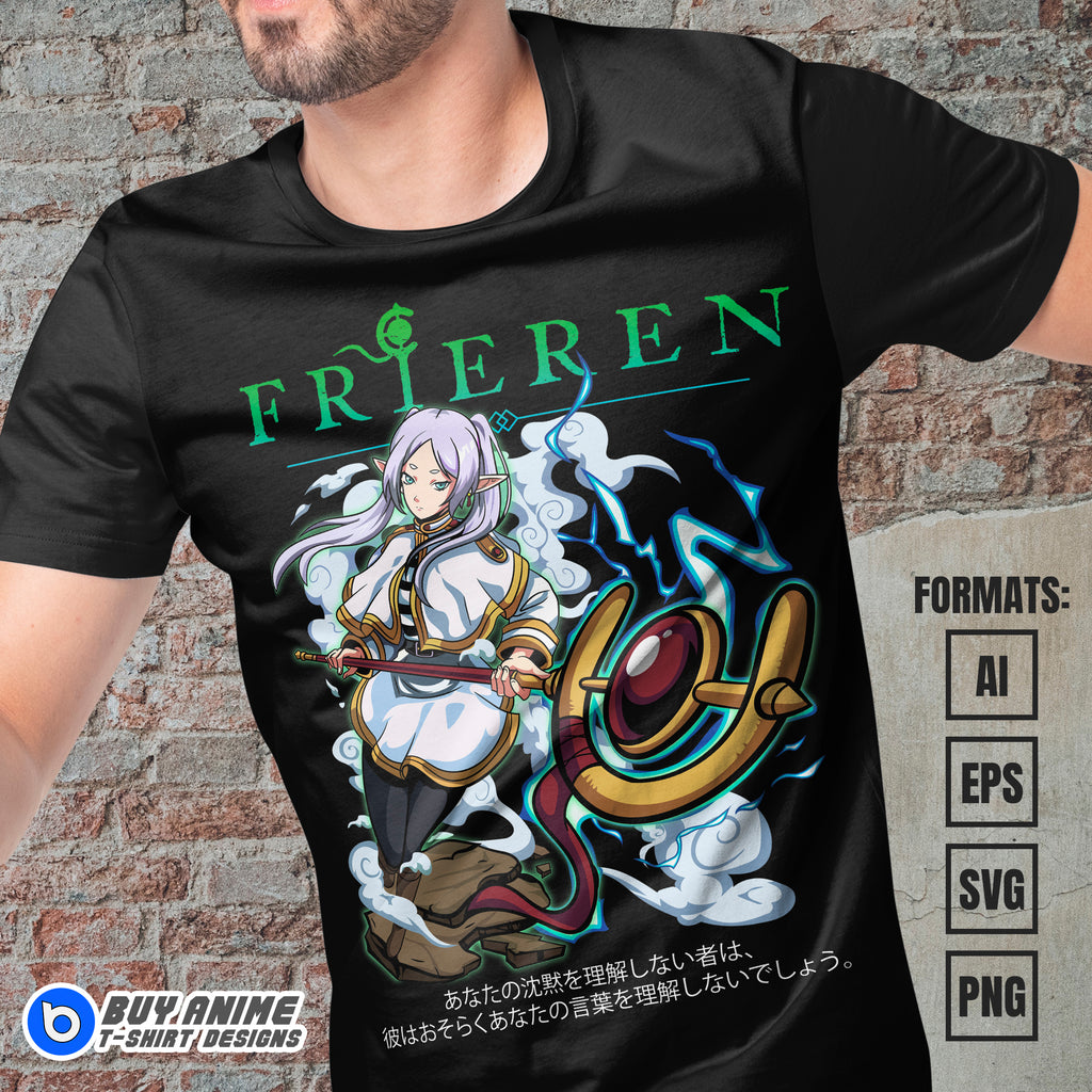 Premium Frieren Beyond Journeys End Anime Vector T-shirt Design Template #6