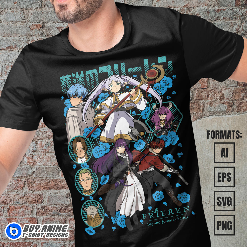 Premium Frieren Beyond Journeys End Anime Vector T-shirt Design Template #7