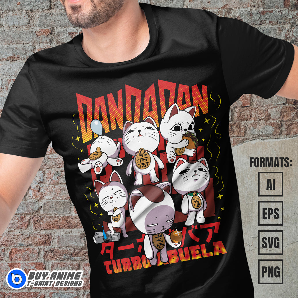 Premium Turbo Granny Dandadan Anime Vector T-shirt Design Template #4