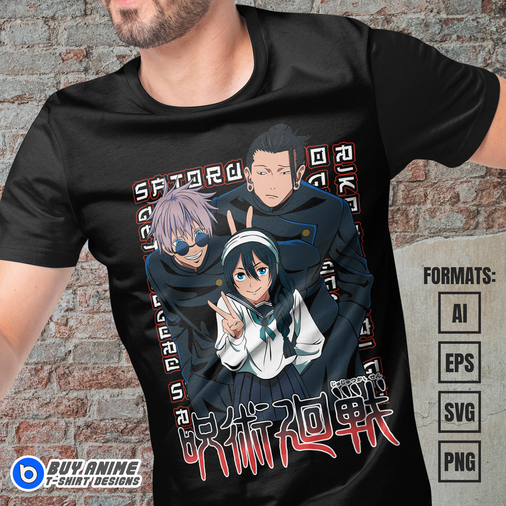 Premium Jujutsu Kaisen Anime Vector T-shirt Design Template #40