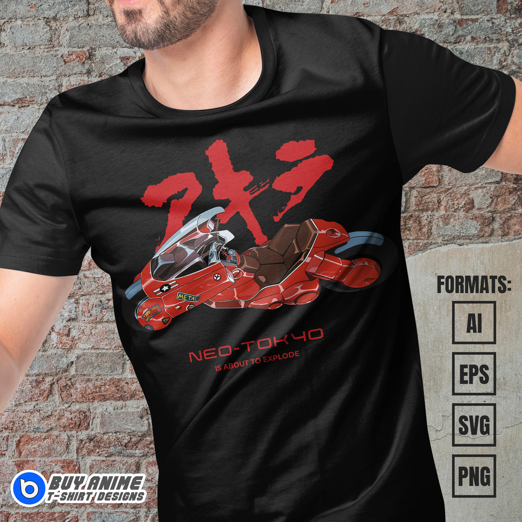 Premium Akira Anime Vector T-shirt Design Template #2