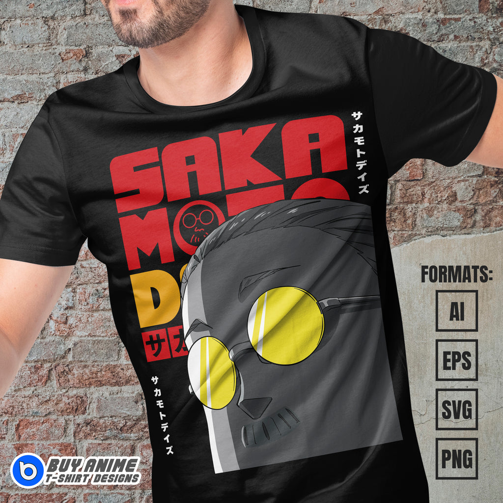 Premium Sakamoto Days Anime Vector T-shirt Design Template #5