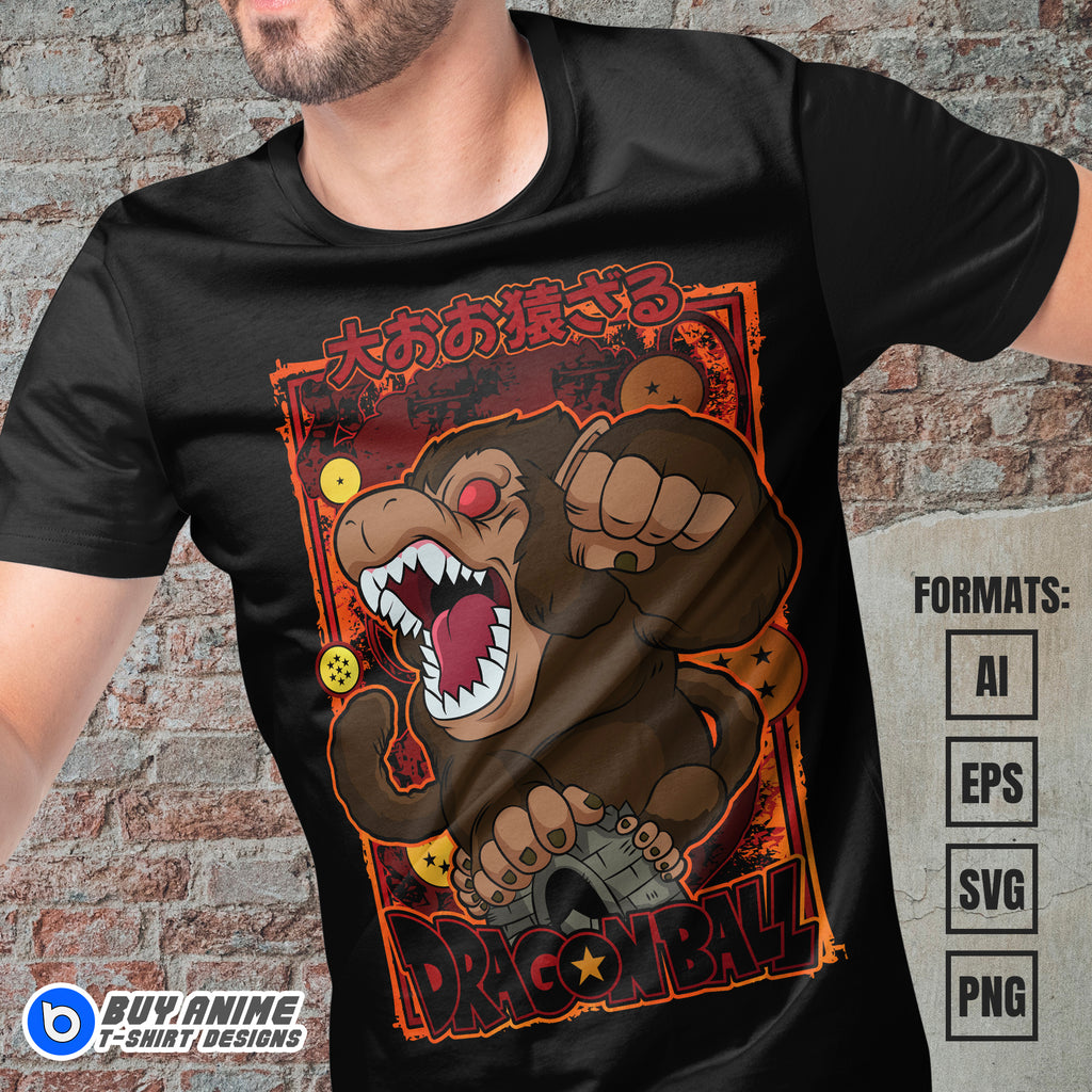 Premium Dragon Ball Anime Vector T-shirt Design Template #33