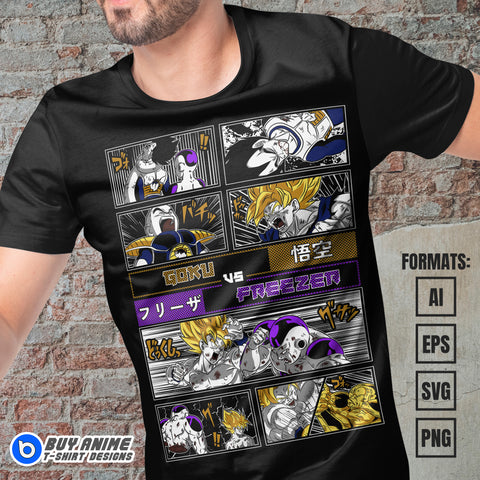 Premium Dragon Ball Anime Vector T-shirt Design Template #34