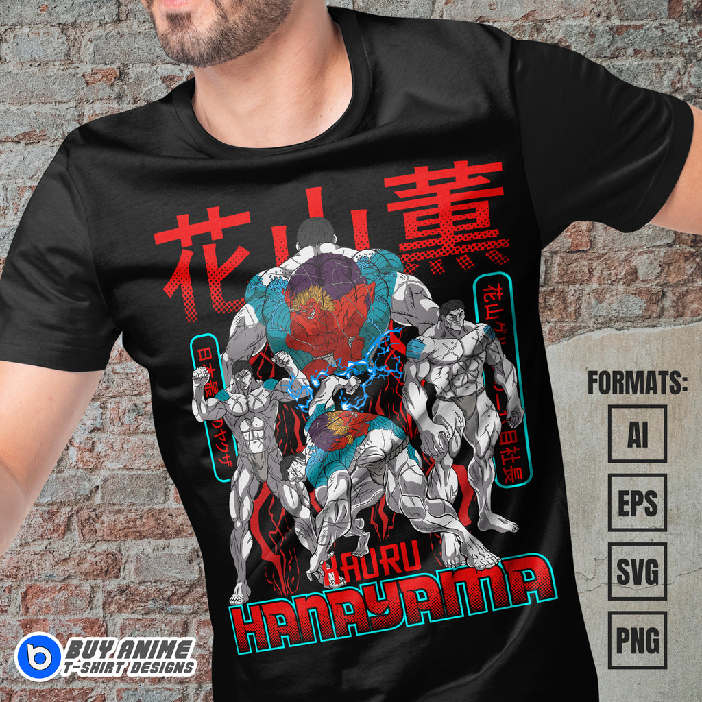 Premium Hanayama Baki Vector T-shirt Design Template #2