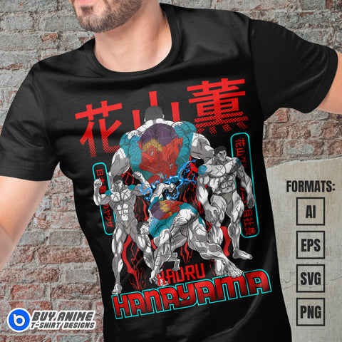 Premium Hanayama Baki Vector T-shirt Design Template #2