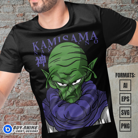 Premium Kamisama Dragon Ball Anime Vector T-shirt Design Template