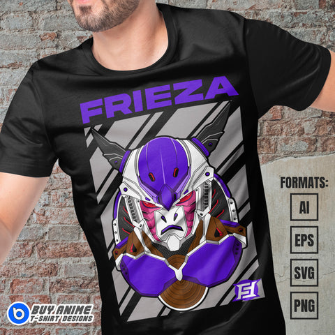 Premium Frieza Mecha Dragon Ball Anime Vector T-shirt Design Template