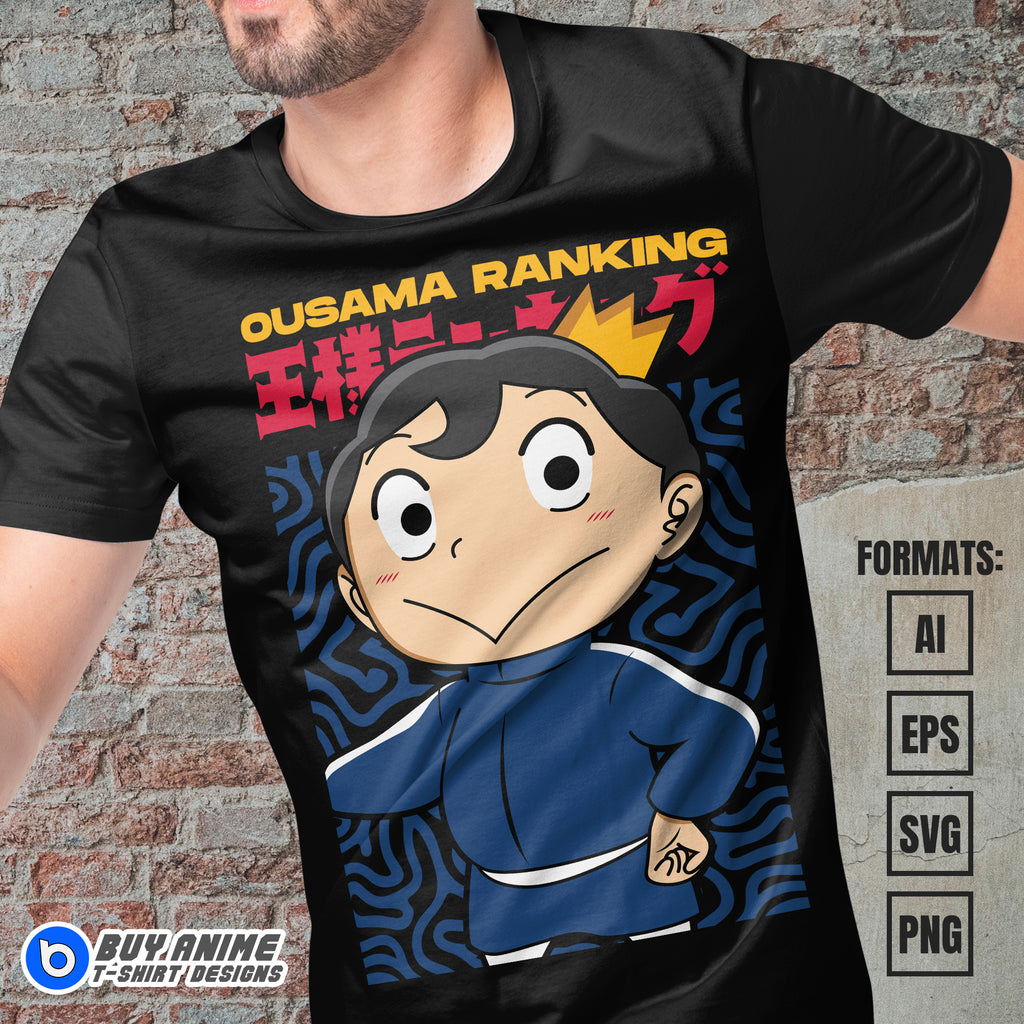 Premium Ranking of Kings Anime Vector T-shirt Design Template #7