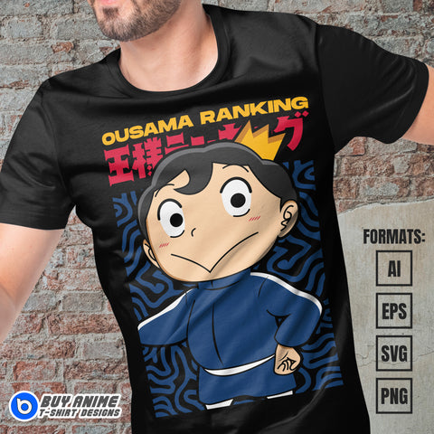 Premium Ranking of Kings Anime Vector T-shirt Design Template #7