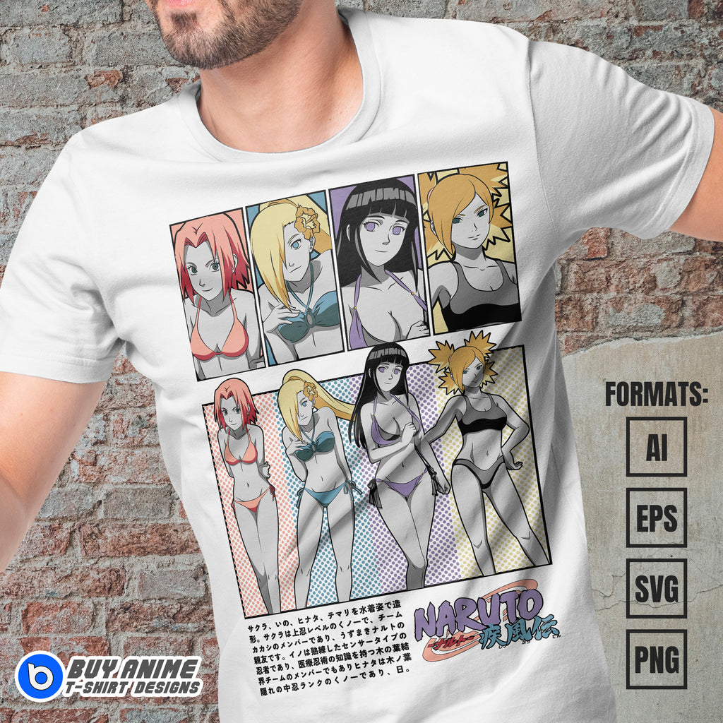 Premium Naruto Shippuden Anime Vector T-shirt Design Template #13