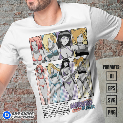 Premium Naruto Shippuden Anime Vector T-shirt Design Template #13