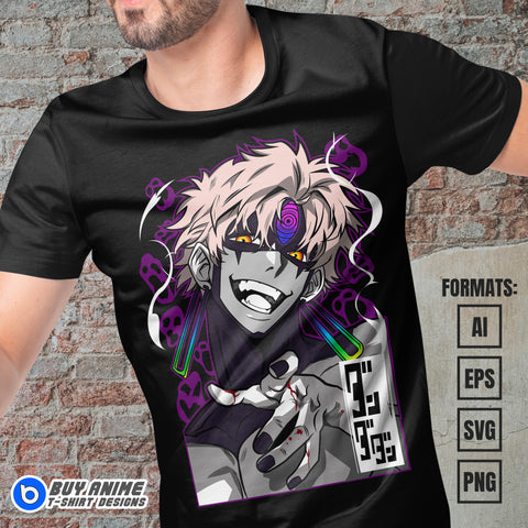Premium Jin Enjoji Dandadan Anime Vector T-shirt Design Template #2