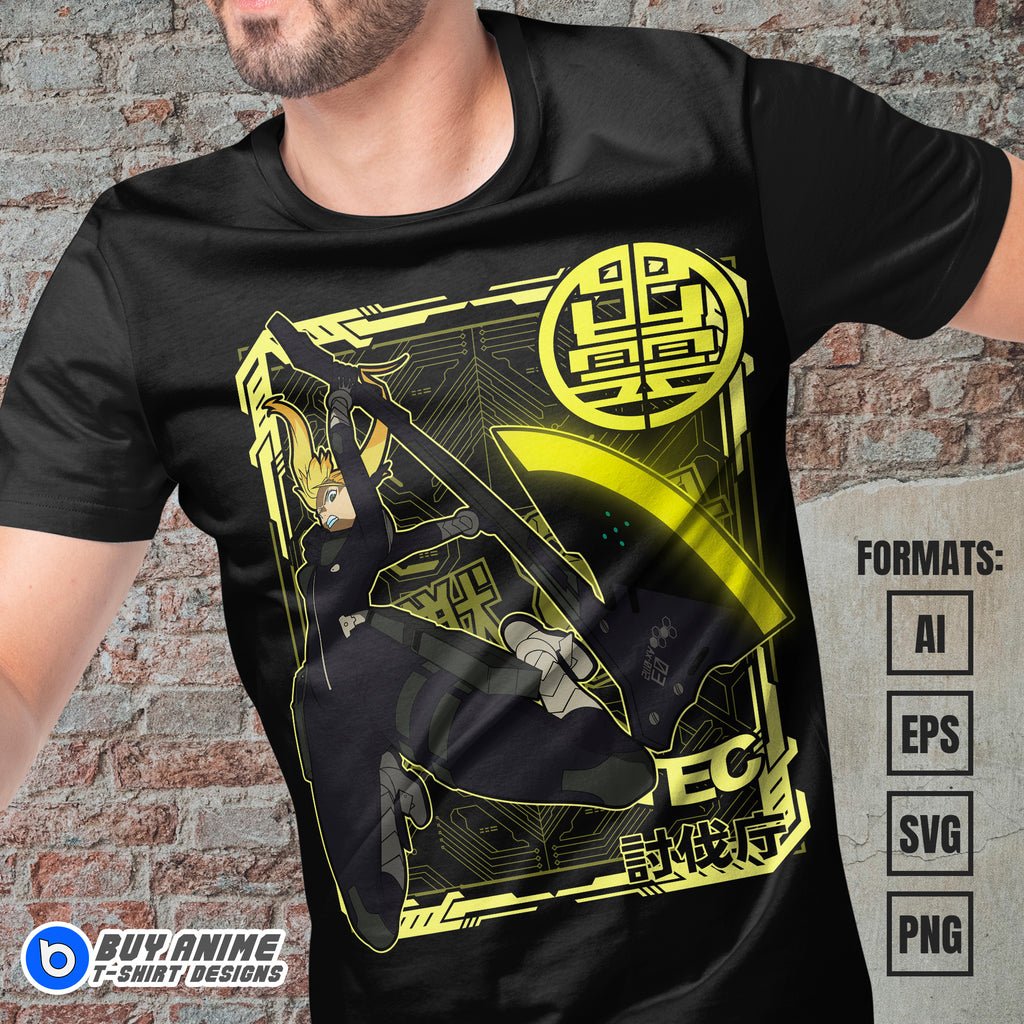 Premium Kikoru Shinomiya Kaiju No. 8 Anime Vector T-shirt Design Template