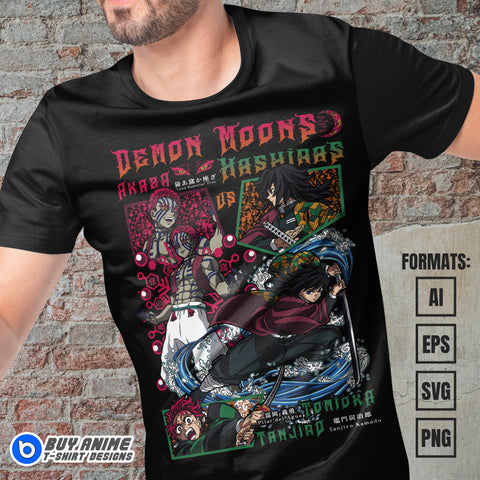 Premium Demon Slayer Anime Vector T-shirt Design Template #50