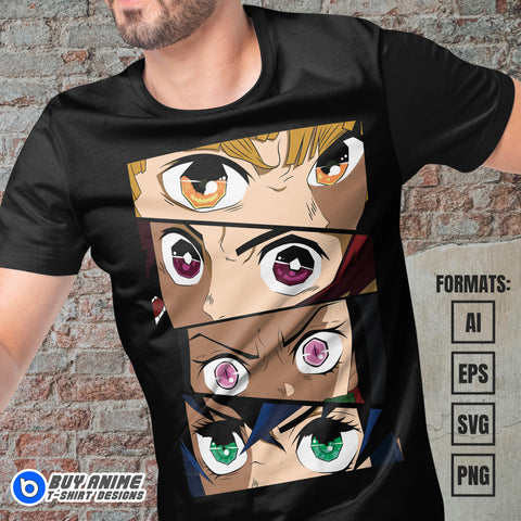 Premium Demon Slayer Anime Vector T-shirt Design Template #51