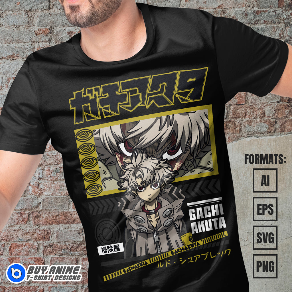Premium Gachiakuta Anime Vector T-shirt Design Template #2