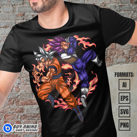Premium Dragon Ball Anime Vector T-shirt Design Template #4