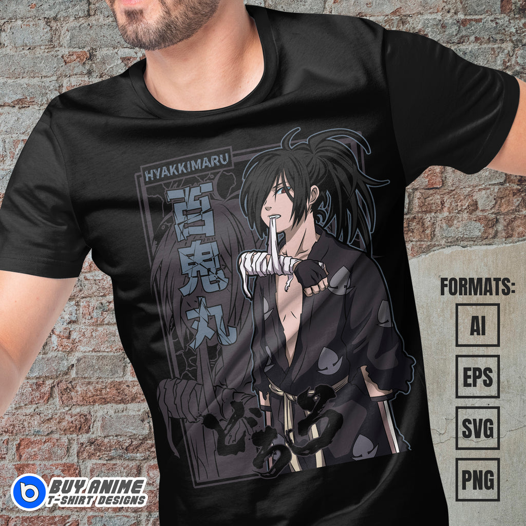 Premium Hyakkimaru Dororo Anime Vector T-shirt Design Template