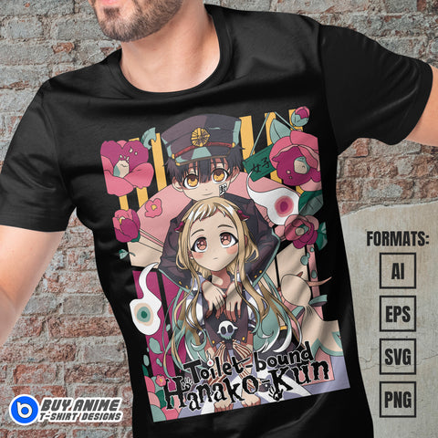 Premium Toilet-Bound Hanako-Kun Anime Vector T-shirt Design Template
