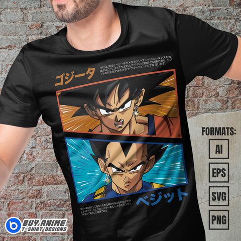 Premium Dragon Ball Anime Vector T-shirt Design Template #36