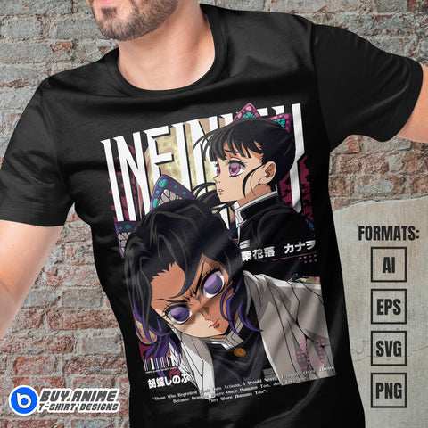 Premium Shinobu Demon Slayer Anime Vector T-shirt Design Template #7