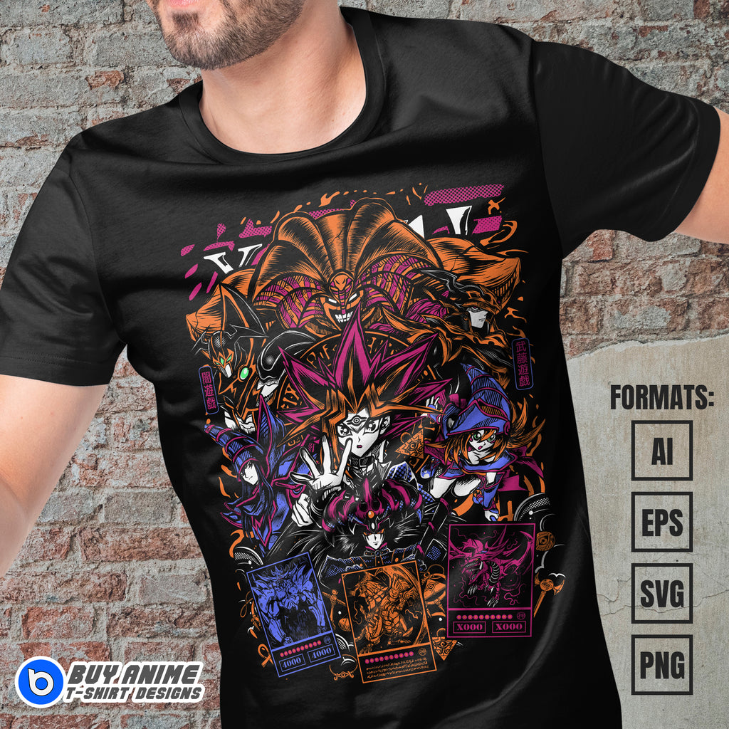 Premium Yu Gi Oh Anime Vector T-shirt Design Template #8