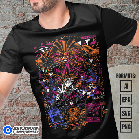 Premium Yu Gi Oh Anime Vector T-shirt Design Template #8