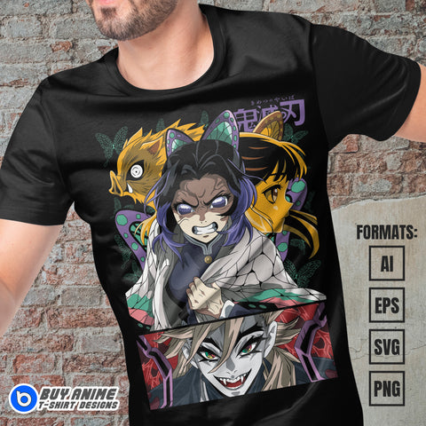 Premium Demon Slayer Anime Vector T-shirt Design Template #52