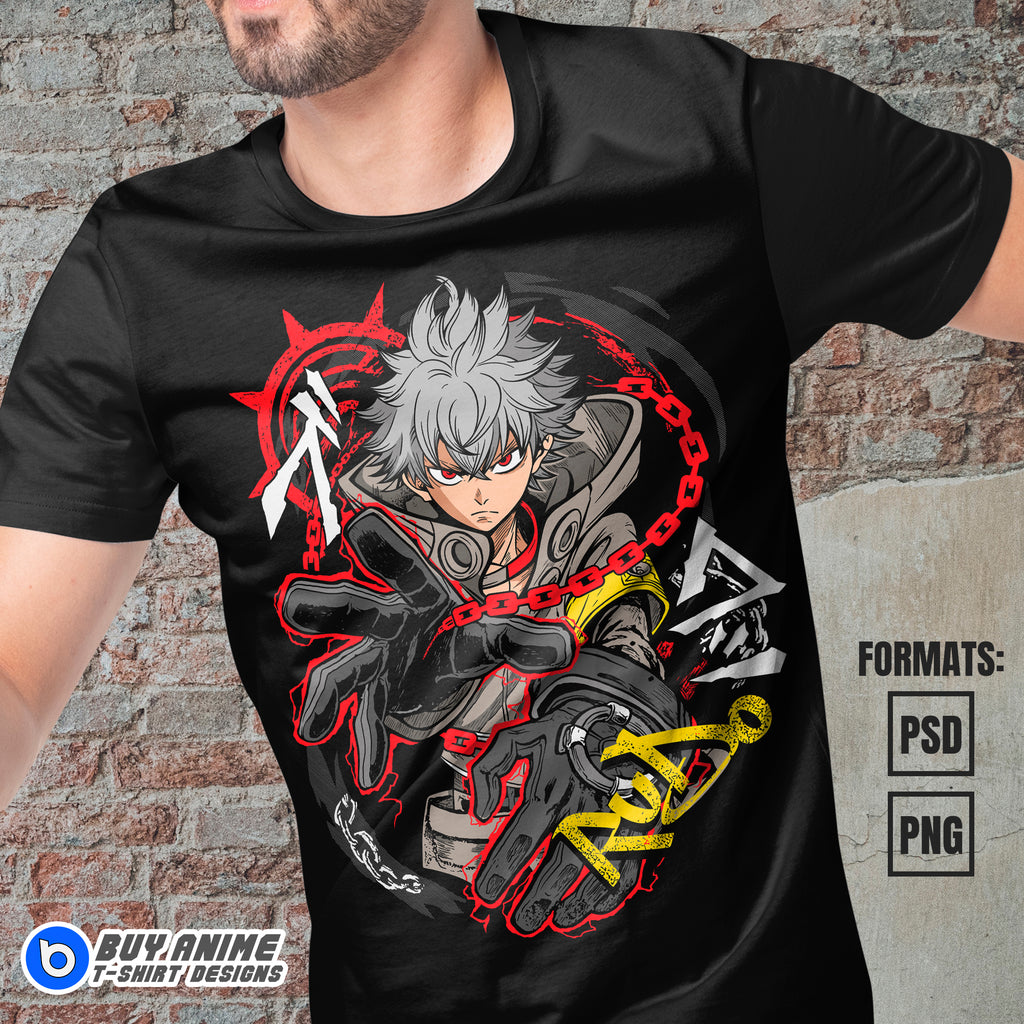 Premium Rudo Surebrec Gachiakuta Anime Vector T-shirt Design Template