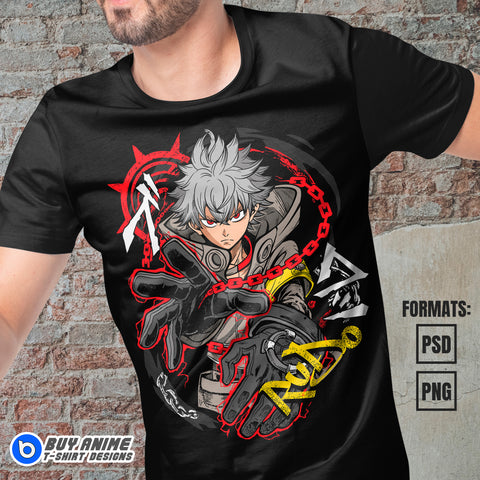 Premium Rudo Surebrec Gachiakuta Anime Vector T-shirt Design Template