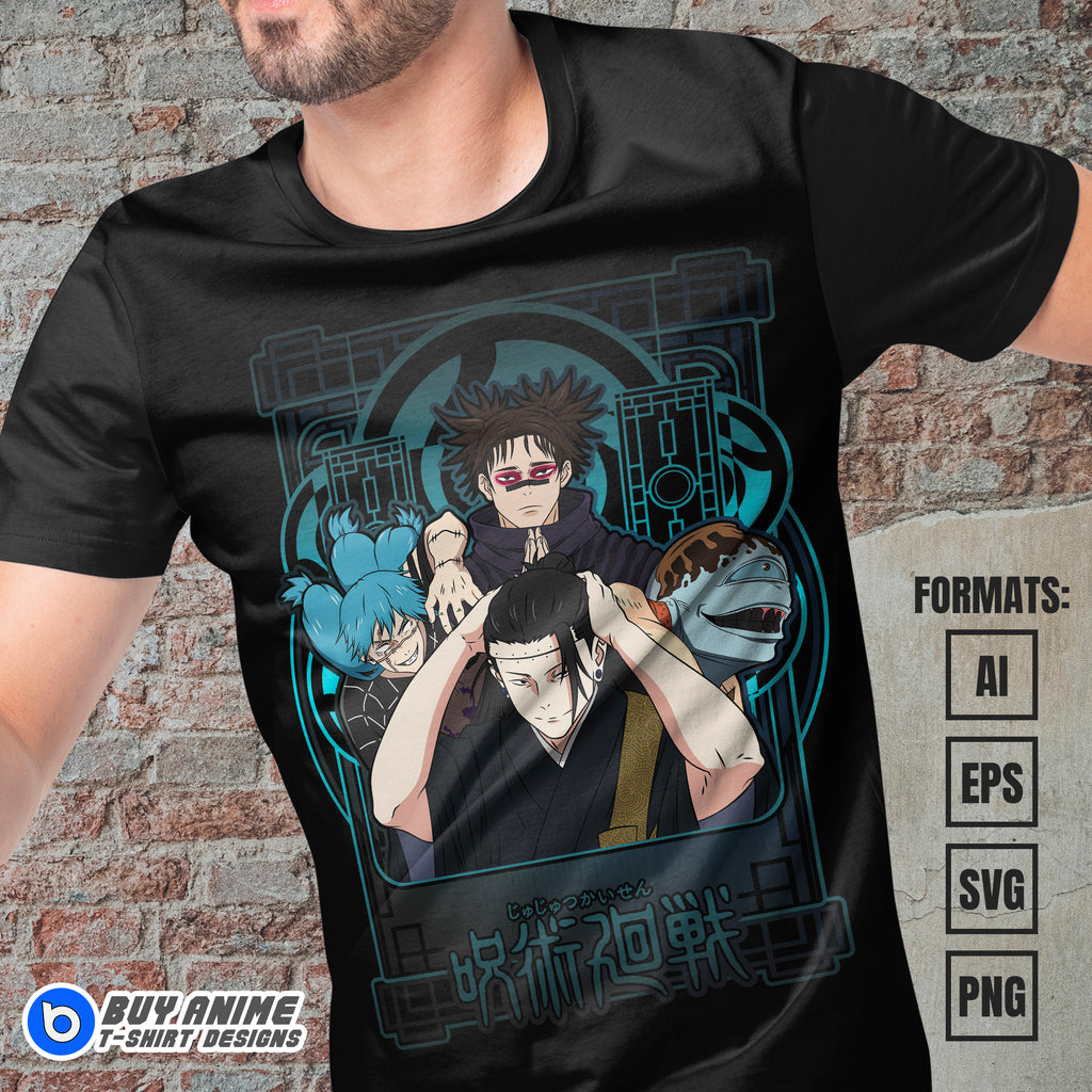 Premium Jujutsu Kaisen Anime Vector T-shirt Design Template #41