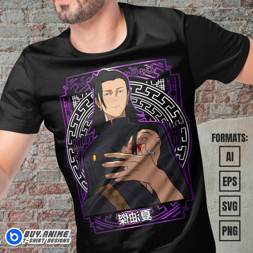 Premium Suguru Geto Jujutsu Kaisen Anime Vector T-shirt Design Template #10