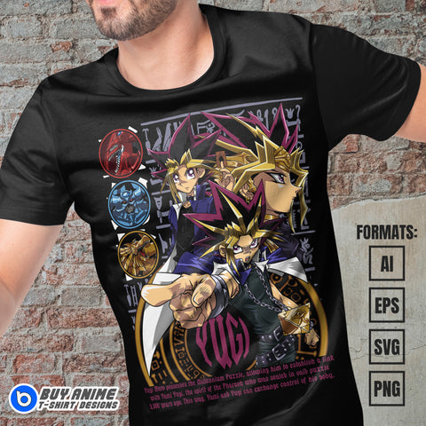 Premium Yu Gi Oh Anime Vector T-shirt Design Template #7
