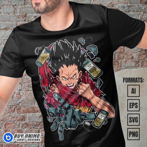Premium Tetsuo Shima Akira Anime Vector T-shirt Design Template #2