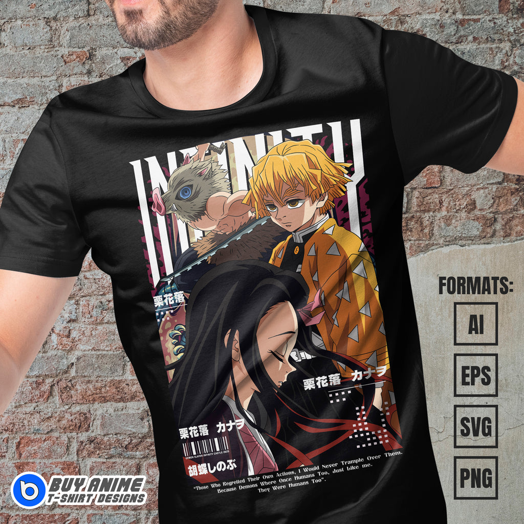Premium Demon Slayer Anime Vector T-shirt Design Template #57