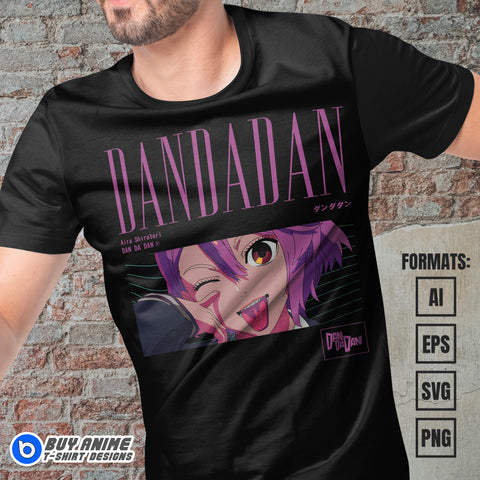 Premium Aira Shiratori Dandadan Anime Vector T-shirt Design Template #2
