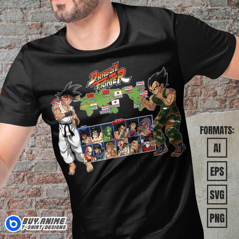 Premium Dragon Ball Anime Vector T-shirt Design Template #6