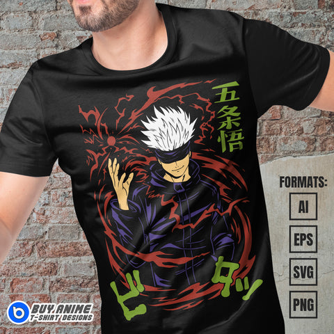 Premium Jujutsu Kaisen Anime Vector T-shirt Design Template #10