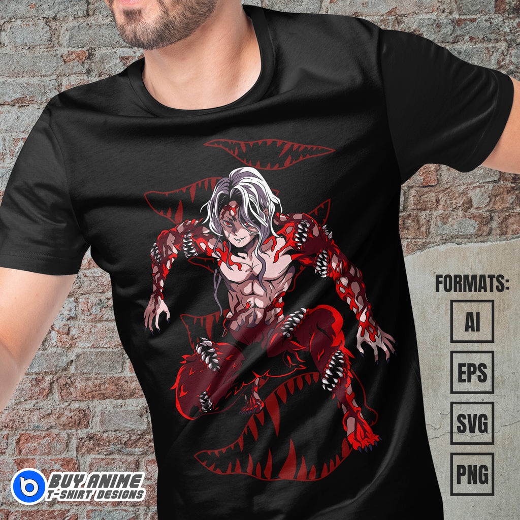 Premium Hell's Paradise Jigokuraku Anime Vector T-shirt Design Template